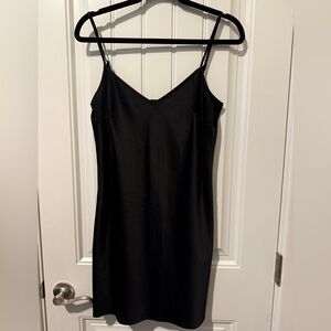 Trina Turk Classic Black Slip Dress Silk Blend 
size Large spaghetti strap